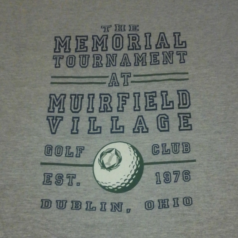 ⛳ Memorial 🔥 Muirfield Village Vintage Shirt XL Dublin Ohio 🐻 Jack Nicklaus 💎